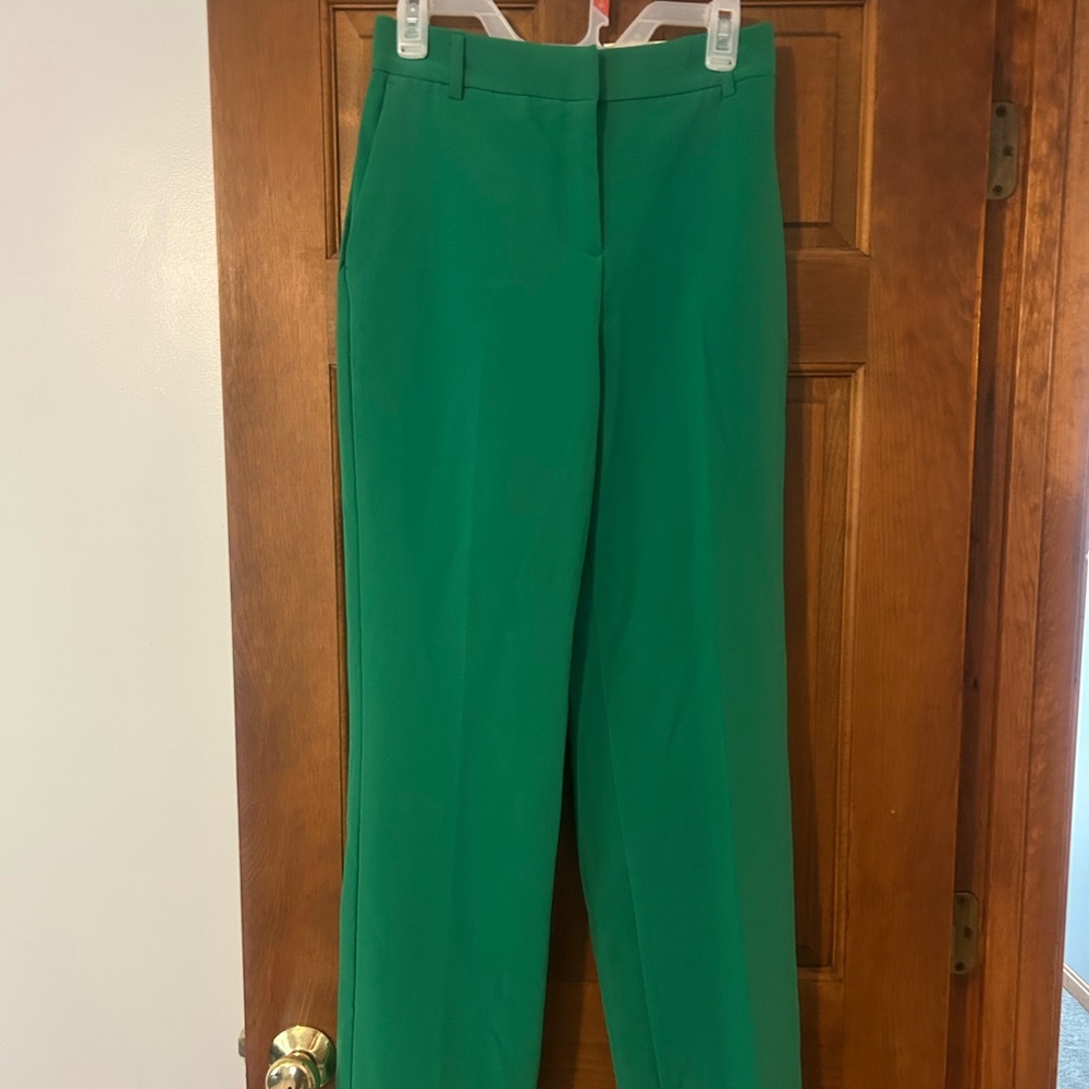 Rachel Zoe Emerald Green Wide-Leg Trousers